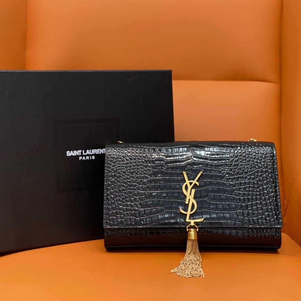 100% authentic Saint Laurent black shoulder bag